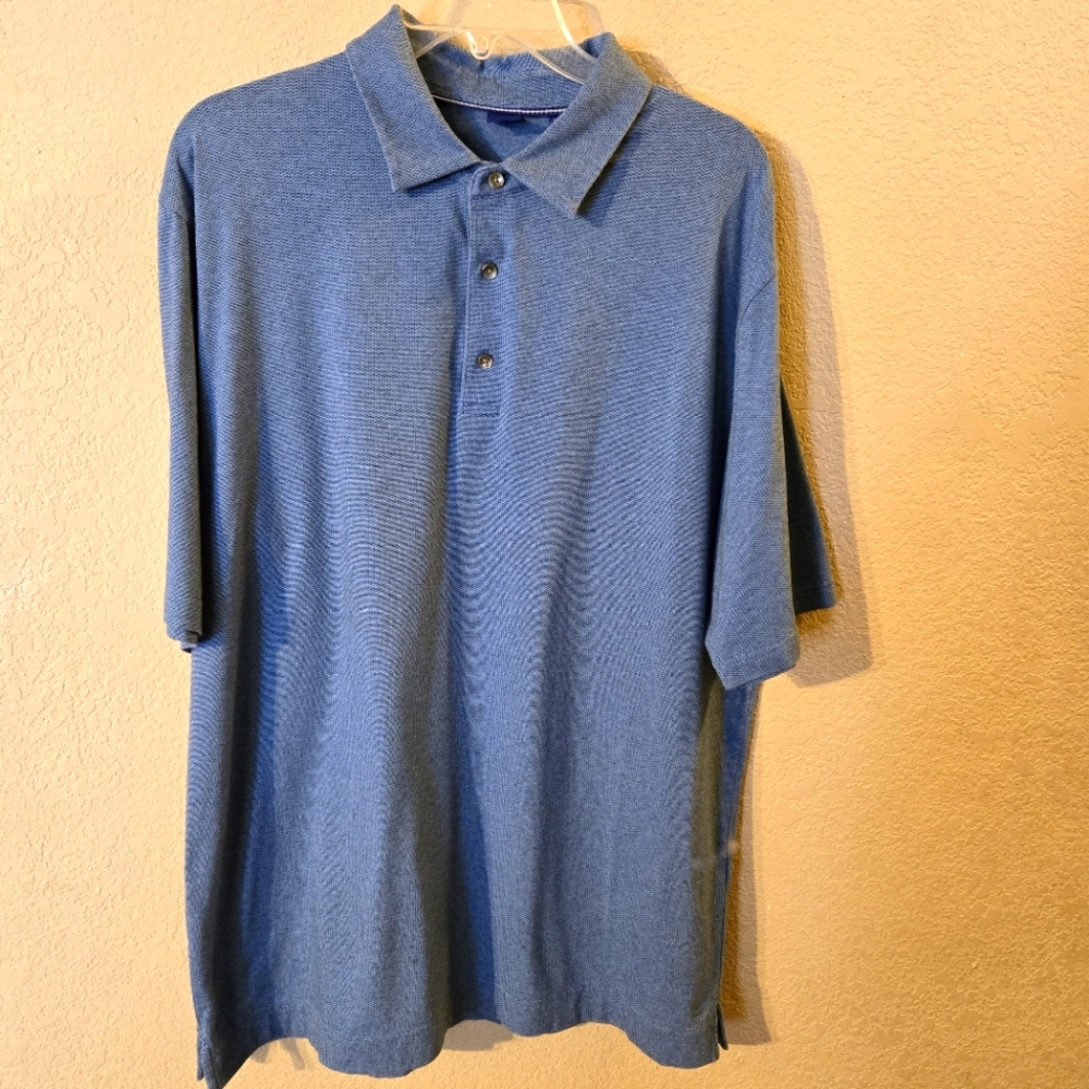 FootJoy‎ Mens Blue Short Sleeve Polo Shirt Size XL Pima Cotton/Spandex
